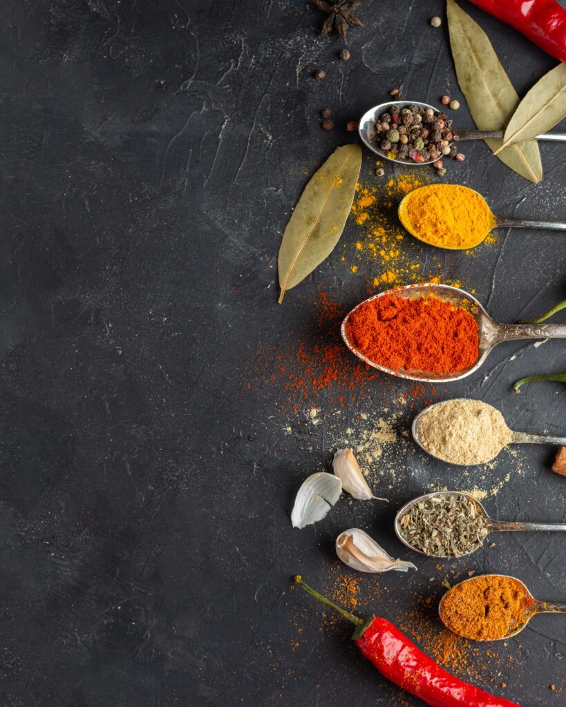 view spices frame with copy space